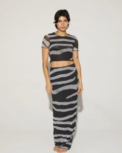 Fashion Arreley Mesh Crop Top T-Shirts & Tops