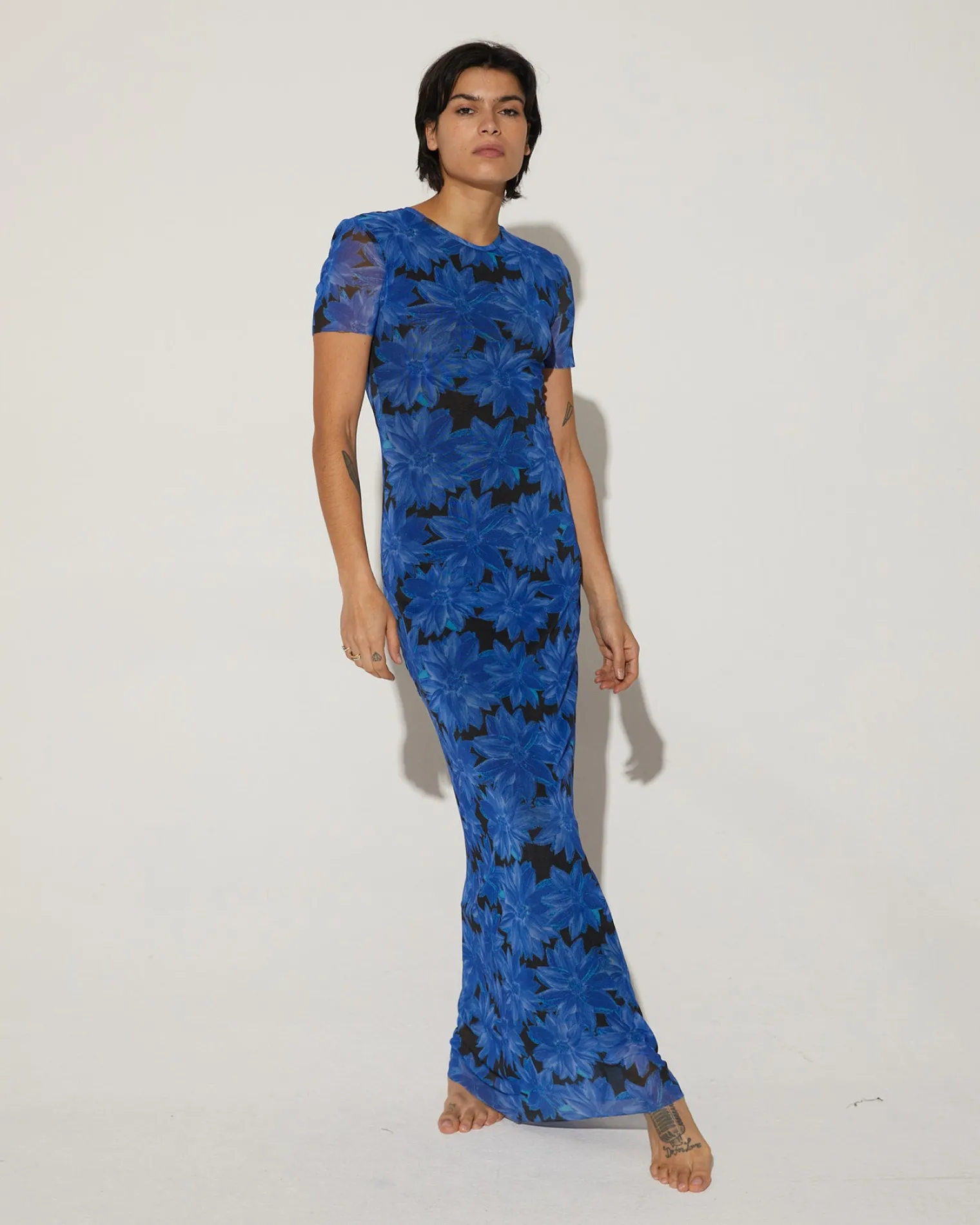 Fashion Joan Mesh Jurk Blauw Jurken